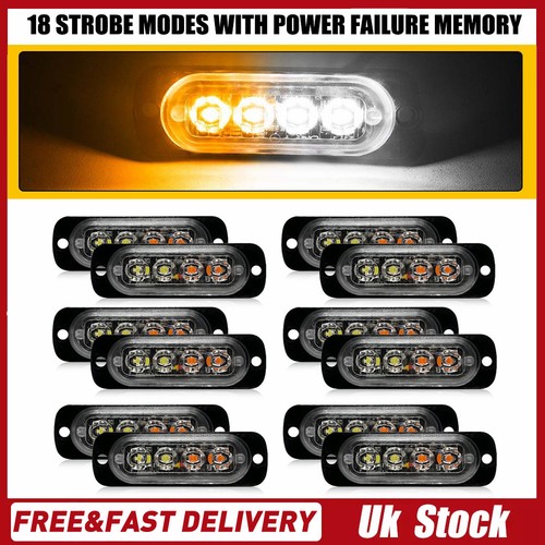 12pcs 4led amber - 12pcs,