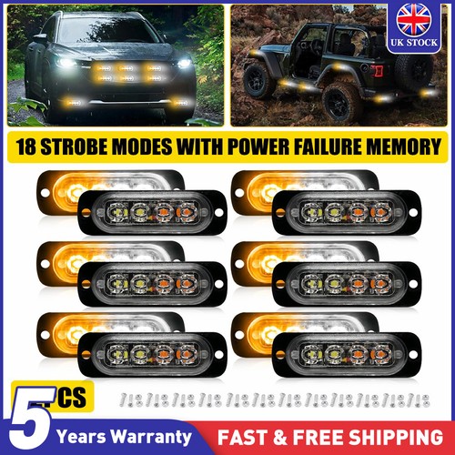 12x led amber white recovery - led,