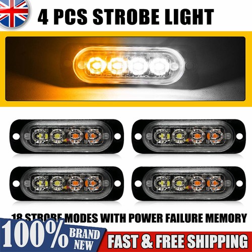 Led amber recovery strobe - 4x,