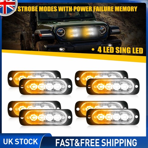 8pcs 4led amber - 8pcs, recovery