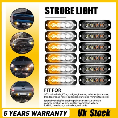 12x amber white led - 12x, amber/white