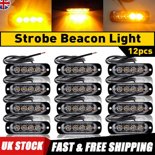 12x 12v 24v led amber - 12v,